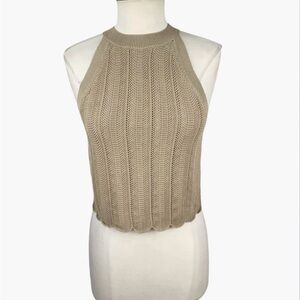 Aritzia Wilfred New Halter in Olive Beige Size Small NWT